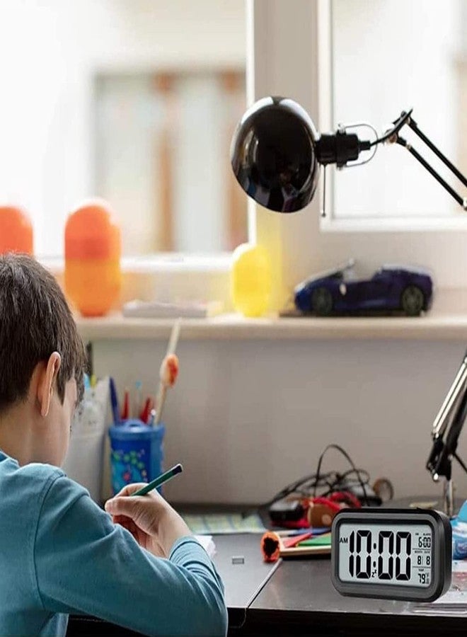 أريسبارك منبه كاديو الرقمي بشاشة LCD، ساعة أريسبارك الرقمية مع خاصية الغفوة، منبه للسفر، ساعة مكتب، شاشة كبيرة، عرض التاريخ ودرجة الحرارة، ضوء ليلي للأطفال والطلاب وغرف النوم والمكاتب - Image 2